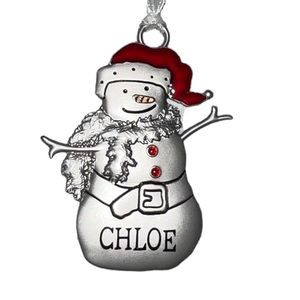 Hallmark Snowman Personalized Engraved Christmas Ornament CHLOE